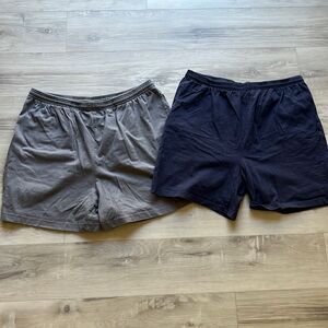KingSize Gray & Navy Athletic Lounge Workout Shorts Size XXL 2X Two Bundle
